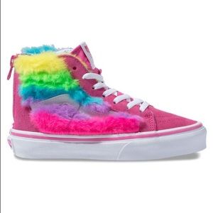 Vans Sk8 Hi Toddler Furry Pink Suede Size 9.5